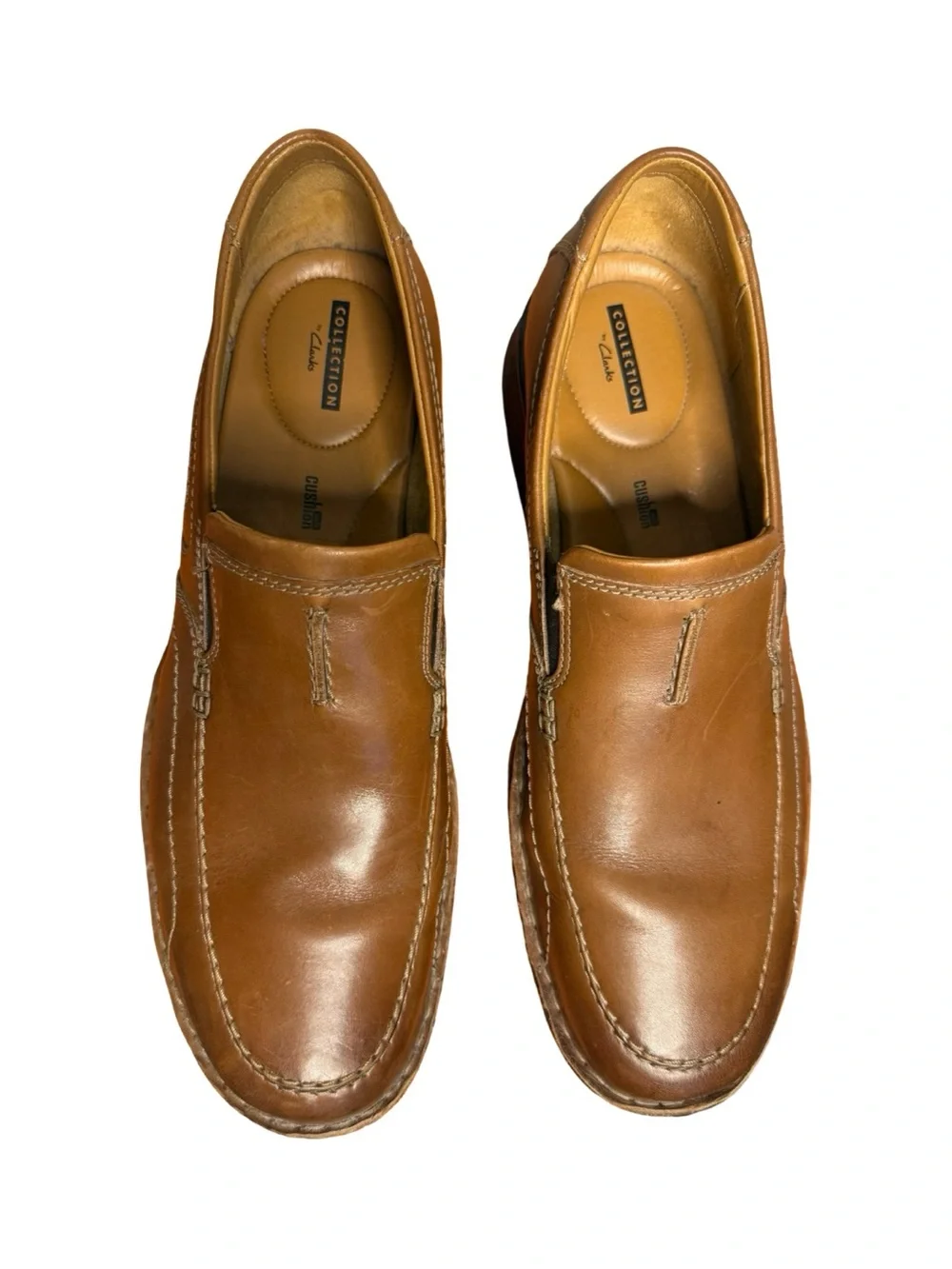 Clarks Northam Racer Slip On Leather‎ Loafer Cognac Men's 13
